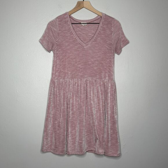 Caution To The Wind Womens Mini Dress Small Red Striped Classic‎ Brunch Preppy - Picture 1 of 8